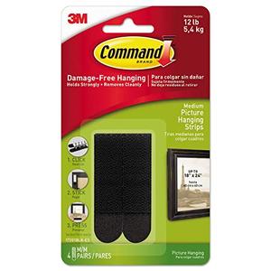 Command Medium Black Picture Hanging Strips