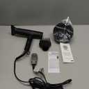 Nano Titanium Professional Nano Light Ionic Dual-Voltage Lightweight Hair Dryer, Portable Travel Professional Styling Tool with Diffuser, Blow Dryer Set for All Hair Types (Black)