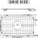 Stainless Steel Sink Grid and Protectors for Bottom of Kitchen Sink, Sink Grid 18" X 12-1/2", Centered Drain with Corner Radius 1-1/2" (Centered Drain 18" X 12-1/2")