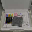 16-Inch Rechargeable Doodle Glow LED Note Board, 7-Color Light Modes, Neon Art Dry Erase Light Up Drawing Pad with Built-in Stand, Sketching Gift Toy for Kids/Girls/Teens, 5 Markers & Tracing Book (White)