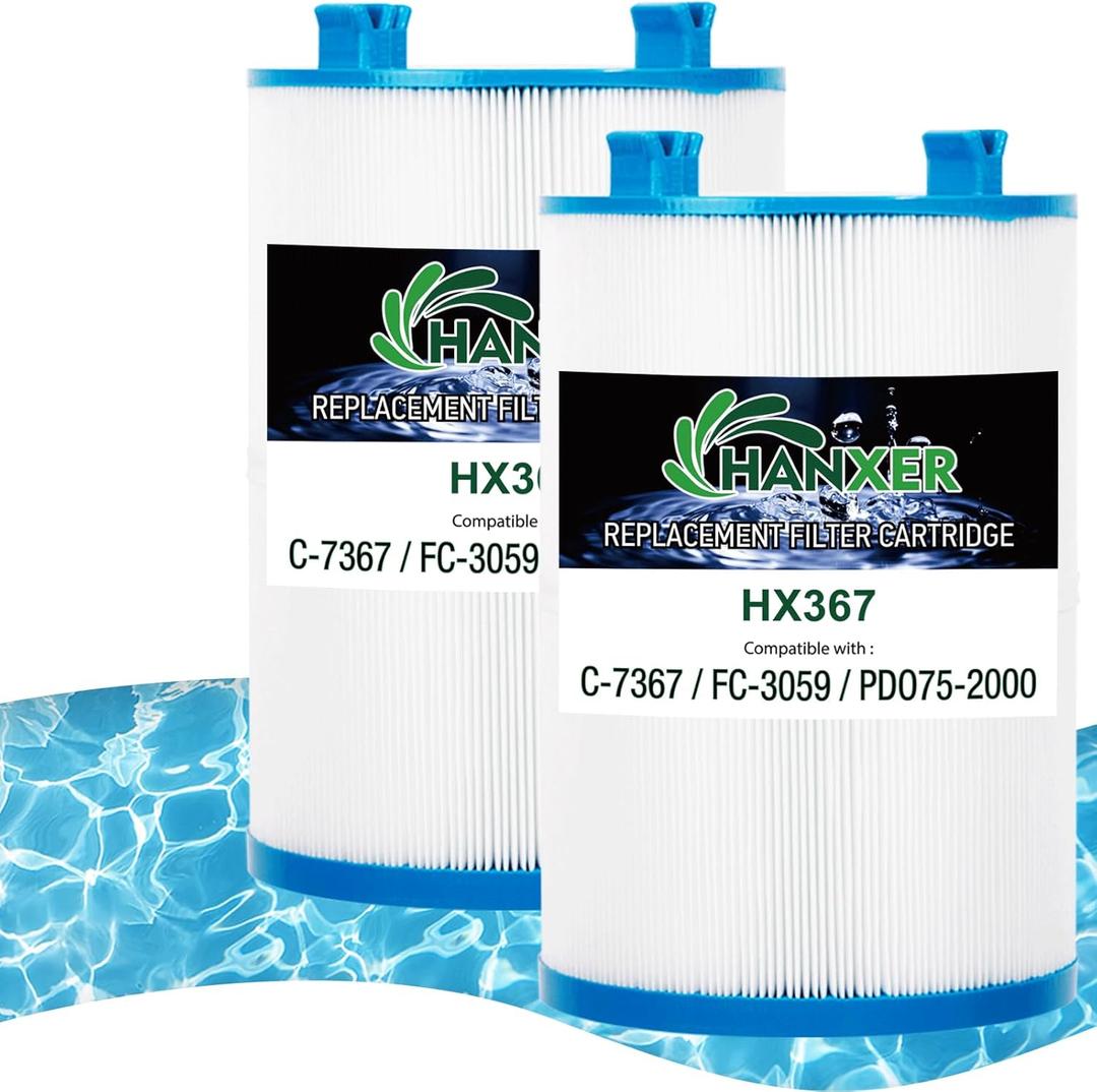 C-7367 Spa Filter Cartridge Replaces for Dimension One Spa 1561-00, PDO75-2000, Filbur FC-3059, PDO75-2000, AK-60035, 70759, 75 Sq.Ft Spa Hot Tub Filter, 2 Pack