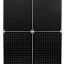 Foxngear Metal Pegboard Heavy Duty Wall Organizer for Home Garage Tool Storage-4pcs Black