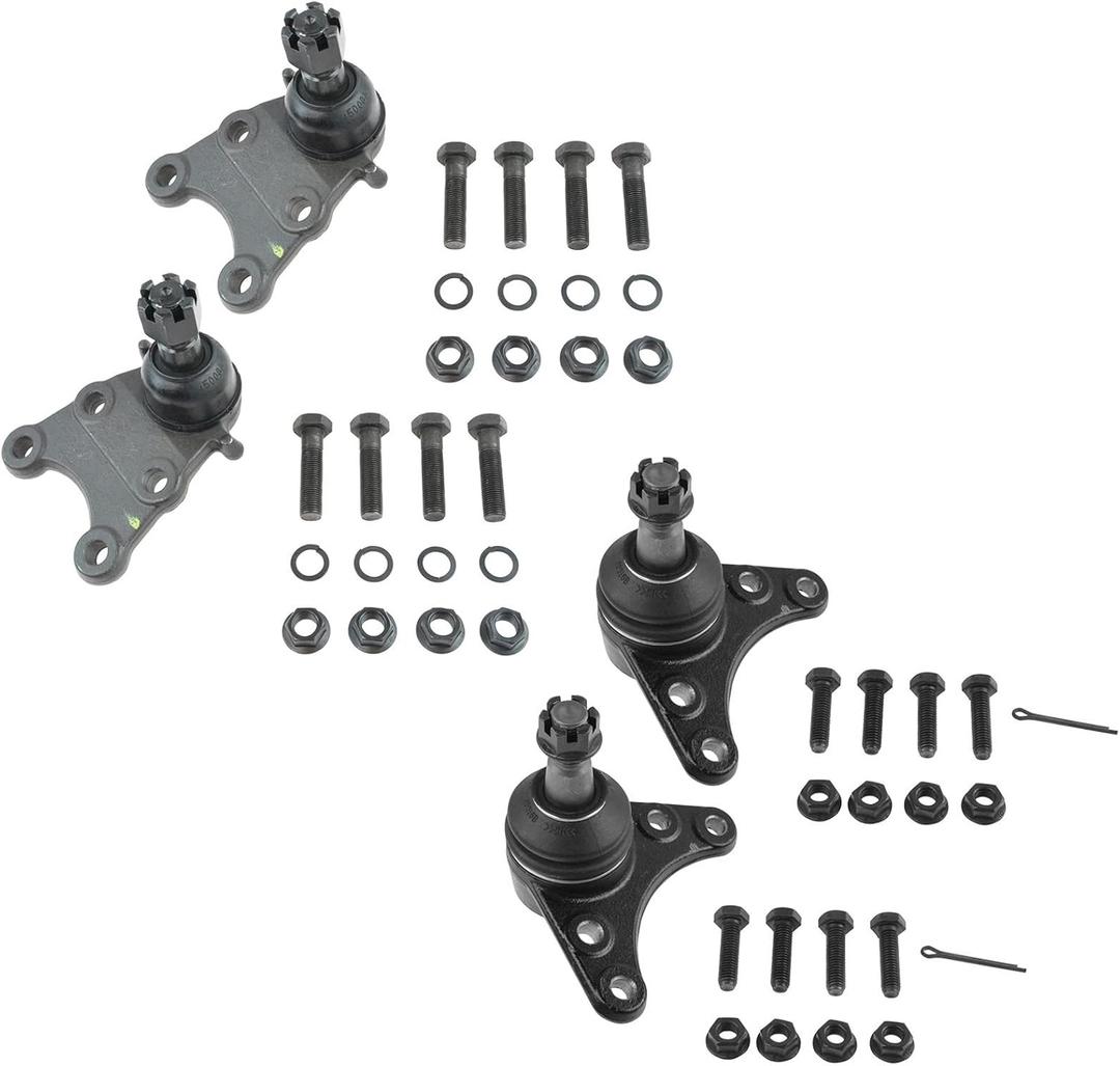 TRQ Front Driver & Passenger Side Upper & Lower Ball Joint Set Compatible with 2004-2012 Chevrolet Colorado GMC Canyon 2006 Isuzu i-280 2007-2008 i-290