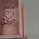 Wooden Give Save Spend Money Saving Box for Kids, Money Coin Savings Piggy Bank Jar Box for Kid Safe Money Saver, Teach Children About Giving Saving Giving Money Piggy Box for Boys Girls, Pink