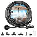30FT Misters for Outside Patio Misters for Cooling (22 Mist Nozzles) Outdoor Water Patio Hose Greenhouse Mister System Outside Mist Backyard Trampoline for Waterpark Watering Misters for Cooling