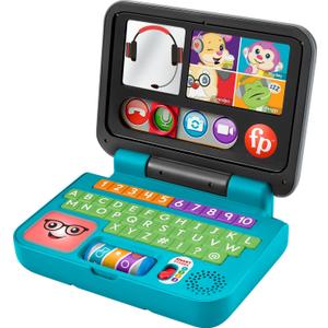 Fisher-Price Baby & Toddler Toy Laugh & Learn Lets Connect Laptop Pretend Computer with Smart Stages for Infants Ages 6+ Months