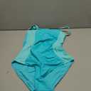 Girl Swimsuit One Piece Bathing Suit for Girls Solid Color Ruched Adjustable Straps Padded Swimwear 9-16y (15-16 Years, Light Green)