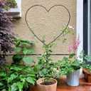 2 Pack 34Inch Garden Trellis for Climbing Plants, Meatal Heart Shape Plant Support Decorative Plant Trellis Potted Vines Vegetables Flowers Rose Jasmine Pea Clematis Ivy Cucumbers