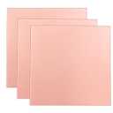 3 Pack 99.9% Pure Copper Sheet,4"x4" 24Gauge(0.5mm) Thickness, Film Attached Copper Plate, Prefect for Jewelry, Crafts, modelers Electronic Components, Architectural Decoration