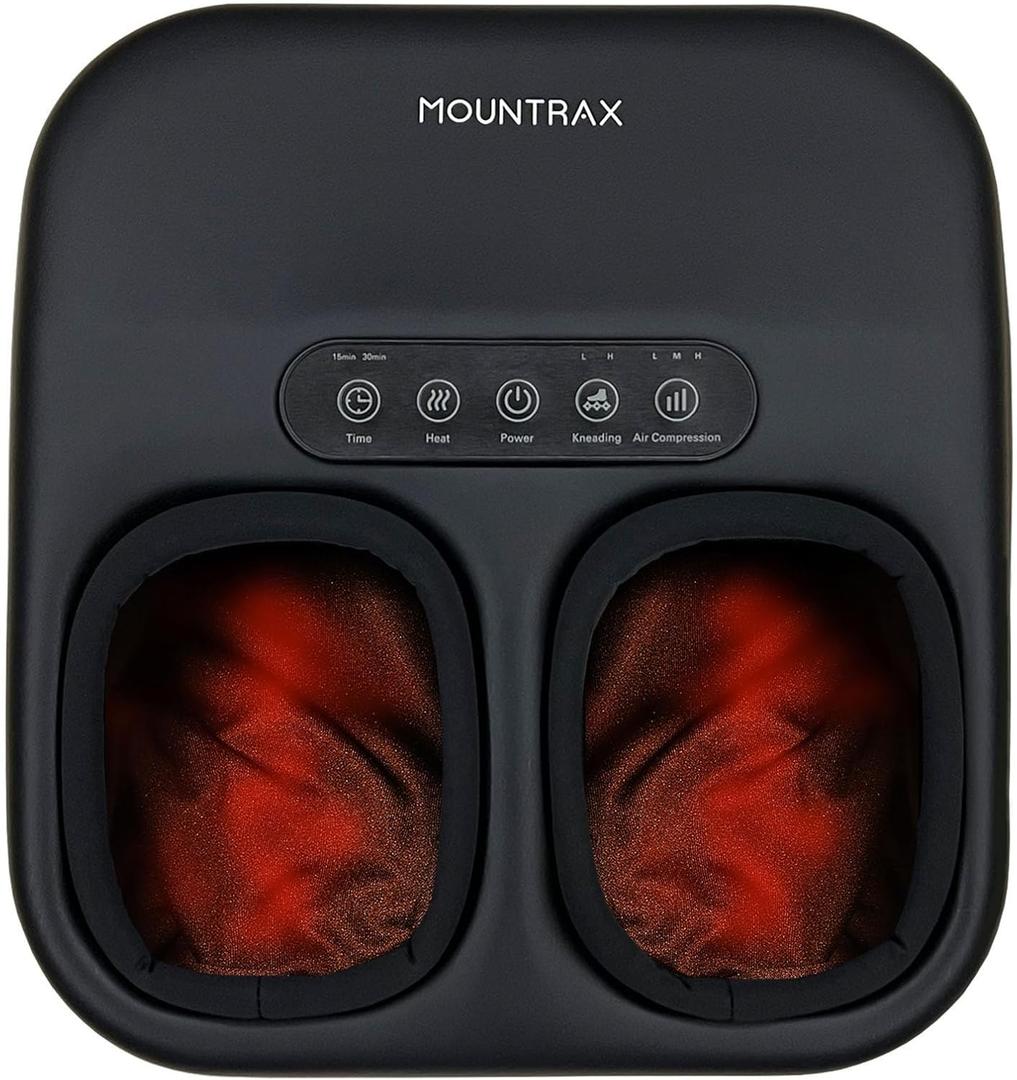 MOUNTRAX Shiatsu Foot Massager with Heat, DIY Gift Ideas for Mom Dad Women Men, Deep Kneading Foot Massager for Plantar Fasciitis, Improve Circulation and Pain Relief