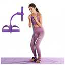 Resistance Bands with Pedal Tube & Ankle Straps, Multifunctional Elastic Rope for Full Body Stretching and Strength Training, Home Gym Equipment for Abdomen, Waist, Arm, Leg Workout (Purple, 6-Tube)