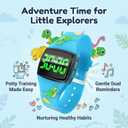 Potty Training Watch for Toddlers, Cute Dinosaur Design with 5 Timing Modes (30-180min), Music & Flash Reminders, Magnetic Charging, Large Dial, Splash-Proof, Gifts for 3-7 Year Old Boys Girls