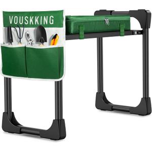 New Upgrade Foldable Garden Kneeler and Seat,Thicker Wider Softer Garden Kneeler with Straps,350lbs Heavy Duty Garden Stool with Tool Bag, Gardening Gift for Women and Men Green