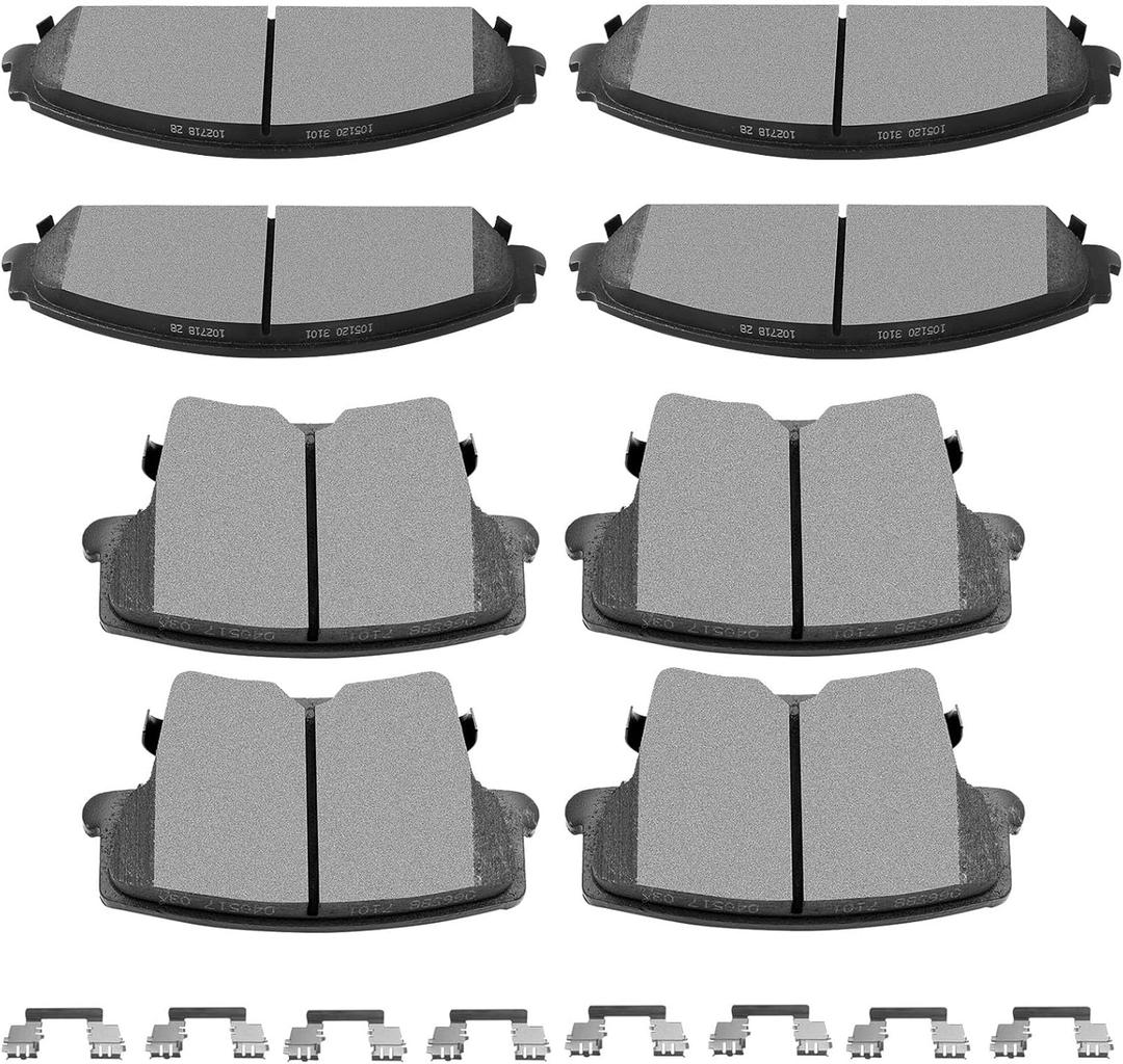 SCITOO D1058 D1057 Brake Pads Sets - Front & Rear For Chrysler For 300 (2005-2020), For Dodge Avenger (2014), For Challenger (2009-2020), For Charger (2006-2020), For Magnum (2005-2008)