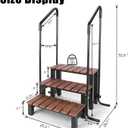 Hot Tub Steps with Handrails, 3-Step Non-Slip Spa Ladder 550 LB Capacity, Detachable Handrails for Above Ground Pool, RV, Porch, Home Access 25.2"W x 52.9"H