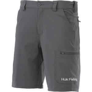 HUK Men's Next Level Quick-Drying Performance Fishing Shorts (XX-Large, Charcoal - 10.5")