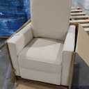 volur Raleigh Upholstered Manual Glider Recliner Rocking & 360 Swivel with Smooth Glide  Greenguard Gold & FSC Certified  Modern Nursery and Living Room Chair in Shell