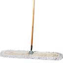 Tidy Tools Commercial Dust Mop & Floor Sweeper, 36 in. Dust Mop for Hardwood Floors, Cotton Mop Head, Wooden Broom Handle, Industrial Dry Mop for Floor Cleaning & Janitorial Supplies
