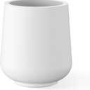 Kante 15.3-Inch Dia Round Concrete Planter, Large Plant Pot with Drainage Hole and Rubber Plug for Indoor Outdoor Use  Home, Garden, or Patio, Pure White