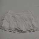 MakeMeChic Women's Y2K Lace Mini Skirt with Shorts Layered Aline Pleated Skirt Skort White Small