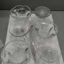 6 Pcs Glass Dessert Cups Set, 6.8 oz Clear Tulip Sundae Cups with Long Handle Spoons, Footed Parfait Trifle Glasses for Valentine's Dessert, Date Night Fruit Cocktail