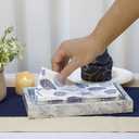 Sumnacon Bathroom Napkin Holder Countertop Stylish Napkin Holders for Paper Napkins Hand Towels Bathrooms Guest Towel Holder Marble Flat Napkin Holder for Vanity Back of Toilet Dining Table Kitchen