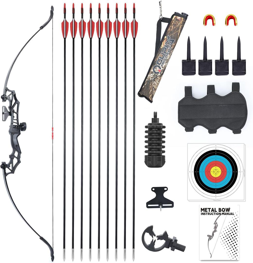 LWANO Archery Recurve Bow and Arrow Set for Adults/Youth/Teens Beginners, 20lbs