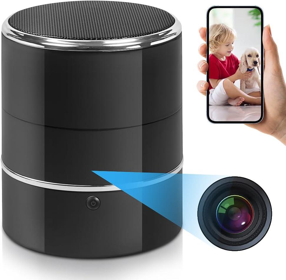 SOPKVL Bluetooth Speaker Dome Camera - HD 1080P Wireless Camera - WiFi Camera with 240 Ultra Wide Angle Lens - Supports WiFi Bluetooth connectivity. (Black)