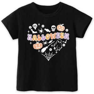 Toddler Halloween Shirts for Boys Kids Girls, Cute Spooky Pumpkins Ghosts Bats Witches and Monsters Halloween T Shirt: 2-6T