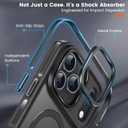 Magnetic Stand Case for iPhone 17 Pro Max, 2-in-1 Magnetic Stand Case & Protective Cover, Military Drop Tested, Anti-Fingerprint Matte Finish for Hands-Free at Work, Home and Travel, Black