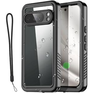 AICase for Google Pixel 10 Pro XL Case Waterproof, Clear Built-in Screen Protector Water Proof Shockproof Dustproof Snowproof Full Body Rugged Transparent Underwater Phone Case with Lanyard