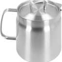Oil Strainer Pot 304 Stainless Steel Oil Separator, Grease Strainer and Container Oil Strainer Pot with Filter and Lid, Oil Filter Vessel Ergonomic Handle Large Capacity (1.5L)