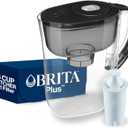 Brita Small 6 Cup Water Filter Pitcher, 1 BritaPlus Filter, Metro, Black (Package May Vary)
