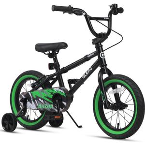 Glerc Kids Bike for Ages 1-8 Years Old, 12-16 Inch BMX Style Kids Bicycle with Training Wheels, Boys Bike for Children and Toddler, Multiple Colors