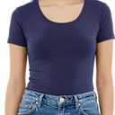Emmalise Women's Short Sleeve Tshirt Scoop Neck Tee Value Pack Junior Plus Sizes