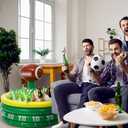 Bencailor 2 Pcs Inflatable Football Cooler for Parties Blow up Drink Rugby Cooler Party Decorations Football Party Supplies Inflatable Ice Bucket for Game Day Picnic Beer