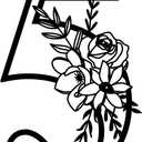 12 Inch House Numbers Metal Wall Decor, Floating House Numbers, Rustic Flower House Address Number Metal Signs, Large Number Address Plaque Wall Hanging Decoration for Home Yard Garden Outdoor (5)