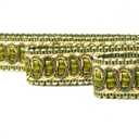 Fenghuangwu Braid Trim 6.5 Yard Polyester Woven Gimp Braid Trim 2.8 cm/1.1 inch Diameter Decorative Fabric Trim for Sewing and Crafting (Green)