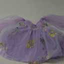 Flower Girl Floal Lace Tulle Dress Princess Backless Wedding Junior Bridesmaid Pageant Communion Dance Maxi Gown (12-18 Months, Purple & Floral)