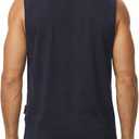 Men's Cotton Blend Workout Muscle Tank Top (Blue, L)
