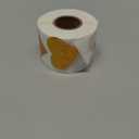 Glitter Gold Heart Stickers, 1.5" Heart Decorative Labels 500 per Roll, Valentine's Day Love Decorations for Wedding Anniversaries