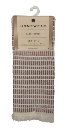 Home Wear Hand Towels Set of 2 15x25