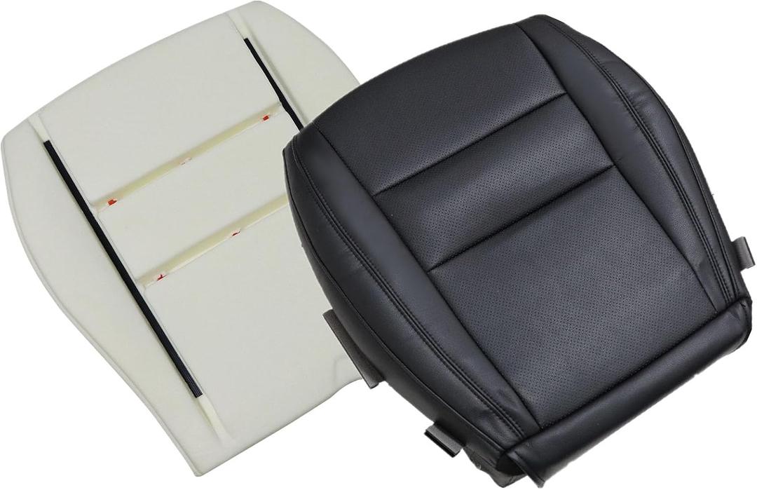SecosAutoparts Driver Bottom Seat Cover Leather & Seat Foam Cushion Black Compatible with Jeep Grand Cherokee 2011 2012 2013 2014 2015 2016 Compatible with Dodge Durango 2011-2018
