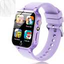 Luyiilo Kids Games Watch, with 26 Puzzle Games, Touch Screen, HD Camera, Alarm Clock, Toys for Ages 4-12 Years Old.Birthday Gift for Boys Girls (Purple)
