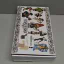 Halloween Hugh Hefner Costume Red Silky Robe Jacket & Pajama Pants Captain Costume Set with Hat Sunglasses Pipe Pin (Small)