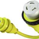 Marvine Cable Shore Power Adapter 30A L5-30P to 50A SS2-50R Dogbone 1.5Ft