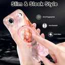 for iPhone Air Case/iPhone 17 Air Case,[Compatible with MagSafe][Magnetic Invisible Ring Stand],Shockproof Protective Slim Women Girl Cover for Apple iPhone 17 Air6.5 inch,Pink Gold Marble
