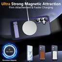 SPIDERCASE Magnetic for Samsung Galaxy S25 Plus Case, [3 Stand Ways][ Military Grade Drop Protection] with Invisible Stand Shockproof Slim Case for Samsung Galaxy S25 Plus 6.7", Purple
