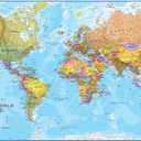 Maps International Giant World Map - Mega-Map Of The World - 46 x 80 - Fully Laminated - 2025 Updated