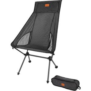 High Back Camping Chair, Carbon Fiber Frame 2.4 lbs Lightweight | ultralight camping chair carbon fiber frame portable ultra light support up to 330 lbs Dyneema Blend Fabric easy to clean Plaid, Dyneema Blend Fabric, Plaid 